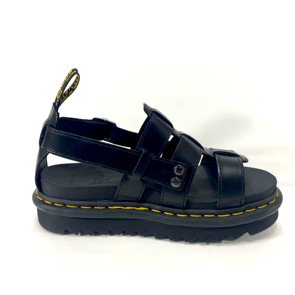 NEW DR MARTENS TERRY LEATHER STRAP SANDALS - Picture 6 of 15